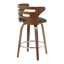 Load image into Gallery viewer, Cosini - Mid Century Modern Fixed Height Barstool With Swivel With Round Footrest (Set of 2)