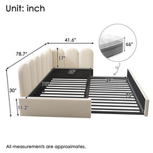 Load image into Gallery viewer, Upholstered Daybed With Metal Slatted Base
