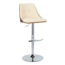Load image into Gallery viewer, Gianna - Mid Century Modern Adjustable Barstool With Swivel With Rounded T Footrest (Set of 2)