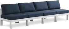 Load image into Gallery viewer, Nizuc - Outdoor Patio 4 Seat Armless Modular Sofa With White Frame