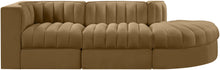 Load image into Gallery viewer, Rummi - Velvet Performance Fabric Upholstered 3 Piece Modular Sectional