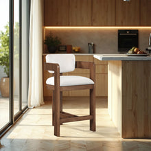 Load image into Gallery viewer, Sacha - Velvet Stool With Brown Base