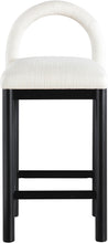 Load image into Gallery viewer, Conrad - Linen Counter Stool With Black Legs