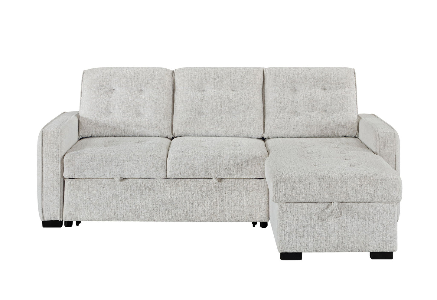 U0707 - Reversible Sofa Bed Chaise With Storage - Beige