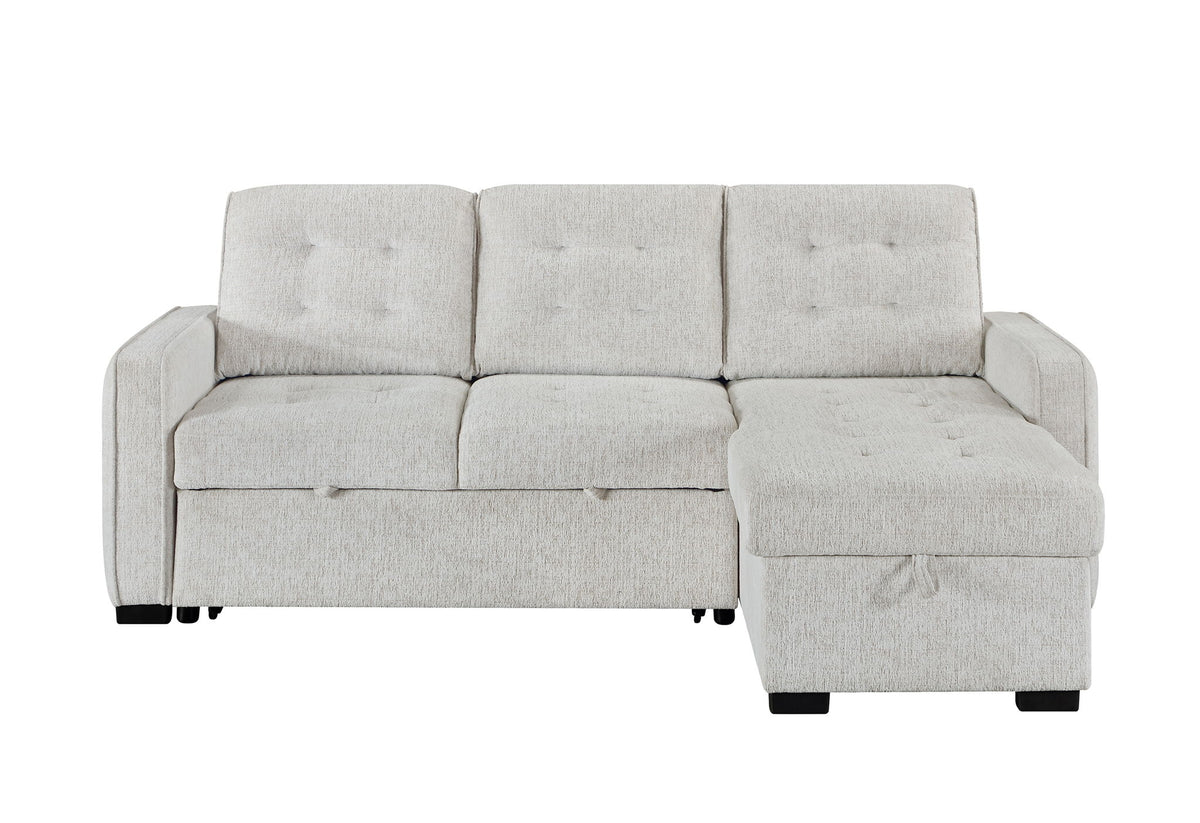 U0707 - Reversible Sofa Bed With Drop Down Table And USB - Beige