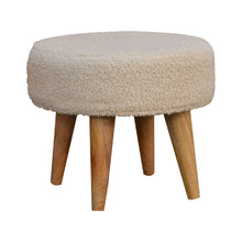 Load image into Gallery viewer, Petite Footstool - Cream / Brown