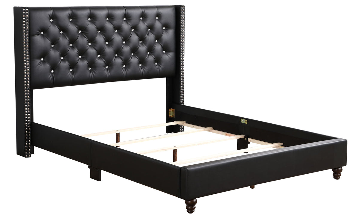 Upholstered Nailhead Trim Chic Bed - Ego Home Furniture