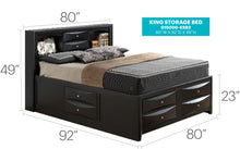 Load image into Gallery viewer, Modern Design Storage Bed With Bookcase Headboard