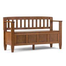 Load image into Gallery viewer, Brooklyn - Entryway Storage Bench - Medium Saddle Brown