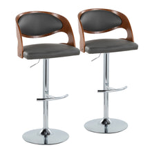Load image into Gallery viewer, Pino - Mid Century Modern Adjustable Barstool & Swivel With Rounded T Footrest (Set of 2)