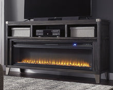 Load image into Gallery viewer, Todoe - 2 Pc. - 65" TV Stand With Wide Fireplace Insert - Gray