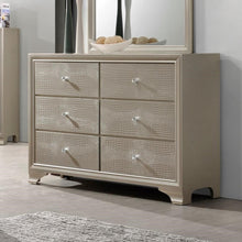 Load image into Gallery viewer, Crown Mark Lyssa 6 Drawer Dresser in Embossed Crocodile Pattern image