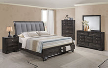 Load image into Gallery viewer, Crown Mark Jaymes King Storage Bed in Dark Brown