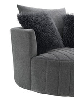 Load image into Gallery viewer, Hoople Channel Tufted Swivel Chair