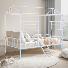 Load image into Gallery viewer, Rhonda Twin Loft Bed White, Silver, & Black
