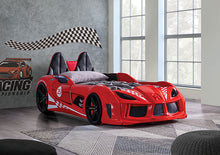 Load image into Gallery viewer, Trackster Bed White, Red,, Black, & Blue