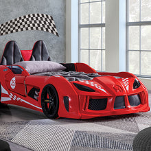 Load image into Gallery viewer, Trackster Bed White, Red,, Black, & Blue