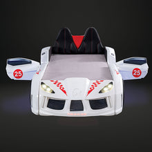Load image into Gallery viewer, Trackster Bed White, Red,, Black, & Blue
