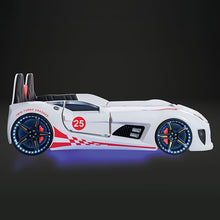 Load image into Gallery viewer, Trackster Bed White, Red,, Black, & Blue