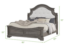 Load image into Gallery viewer, Galaxy Home Grace King Bed in Gray