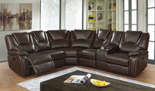 Load image into Gallery viewer, Galaxy Home Hong Kong Power Reclining Sectional in Brown image