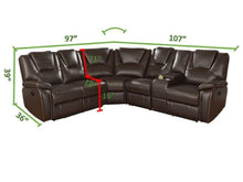 Load image into Gallery viewer, Galaxy Home Hong Kong Power Reclining Sectional in Brown