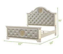 Load image into Gallery viewer, Galaxy Home Jasmine King Bed in with LED in Beige