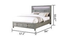 Load image into Gallery viewer, Galaxy Home Kenzo Full Bed in Gray