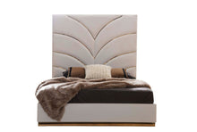 Load image into Gallery viewer, Galaxy Home Laura Gold Queen Bed in White image