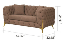 Load image into Gallery viewer, Galaxy Home Contempo Loveseat in Mocha