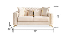 Load image into Gallery viewer, Galaxy Home Luna Loveseat in Ivory - Ego Home Furniture
