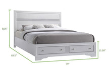 Load image into Gallery viewer, Galaxy Home Matrix King Bed in White
