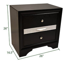 Load image into Gallery viewer, Galaxy Home Matrix Nightstand in Black