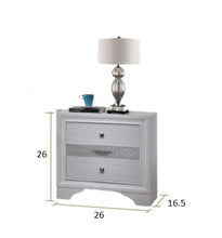 Load image into Gallery viewer, Galaxy Home Matrix Nightstand in White