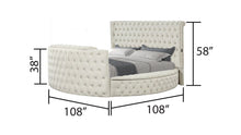 Load image into Gallery viewer, Galaxy Home Maya Queen Bed in Cream image