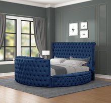 Load image into Gallery viewer, Galaxy Home Maya King Bed in Navy - Ego Home Furniture