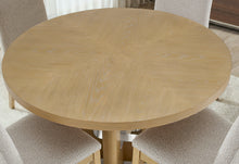 Load image into Gallery viewer, D3124 NATURAL DINING TABLE 48" AND 6 D1248 DINING CHAIR