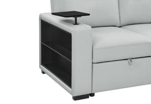 Load image into Gallery viewer, U0212 BLANCHE SILVER PULL OUT SOFA BED