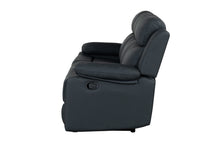 Load image into Gallery viewer, U6026 BLACK PU 72A RECLINING SOFA WITH LED