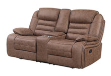 Load image into Gallery viewer, U2250 BROWN CONSOLE RECLINING LOVESEAT