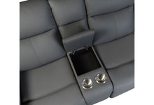 Load image into Gallery viewer, U6026 GREY PU 46A CONSOLE RECLINING LOVESEAT WITH LED AND SPEAKER