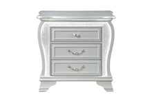 Load image into Gallery viewer, ARIA SILVER NIGHTSTAND WITH LED