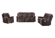 Load image into Gallery viewer, U6028 BROWN RECLINING SOFA/CONSOLE RECLINING LOVESEAT/GLIDER RECLINER