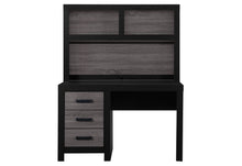 Load image into Gallery viewer, LISBON GREY/BLACK BOOKCASE TWIN BED, DRESSER, MIRROR AND NIGHTSTAND