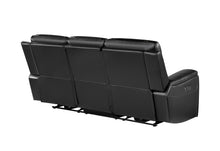 Load image into Gallery viewer, U8880 BLACK LEATHER POWER RECLINING SOFA