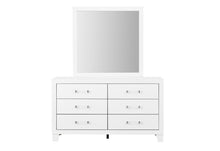 Load image into Gallery viewer, LUCCIA WHITE QUEEN BED WITH LED, DRESSER, MIRROR, NIGHTSTAND