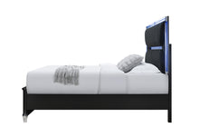 Load image into Gallery viewer, LANDO BLACK KING BED WITH CONTINUOUS LED