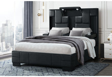 Load image into Gallery viewer, OSCAR BLACK QUEEN BED NO WOOD TRIM