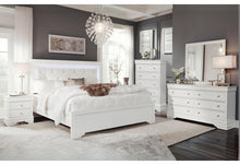 Load image into Gallery viewer, POMPEI METALLIC WHITE FULL BED GROUP WITH LED