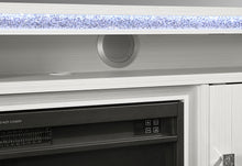Load image into Gallery viewer, LILY WHITE ENTERTAINMENT UNIT 72 W/ LED, SPEAKERS, CRYSTAL INSERTS